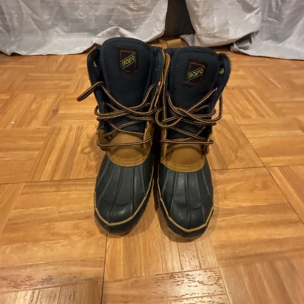 Sporto Kennebunk Duck Boots Size 8 Tan Black Thermolite Insulated