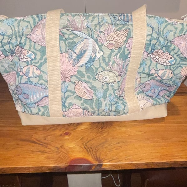 Bonniebag Tapestry Tote Bag Sea Life Fish Coral