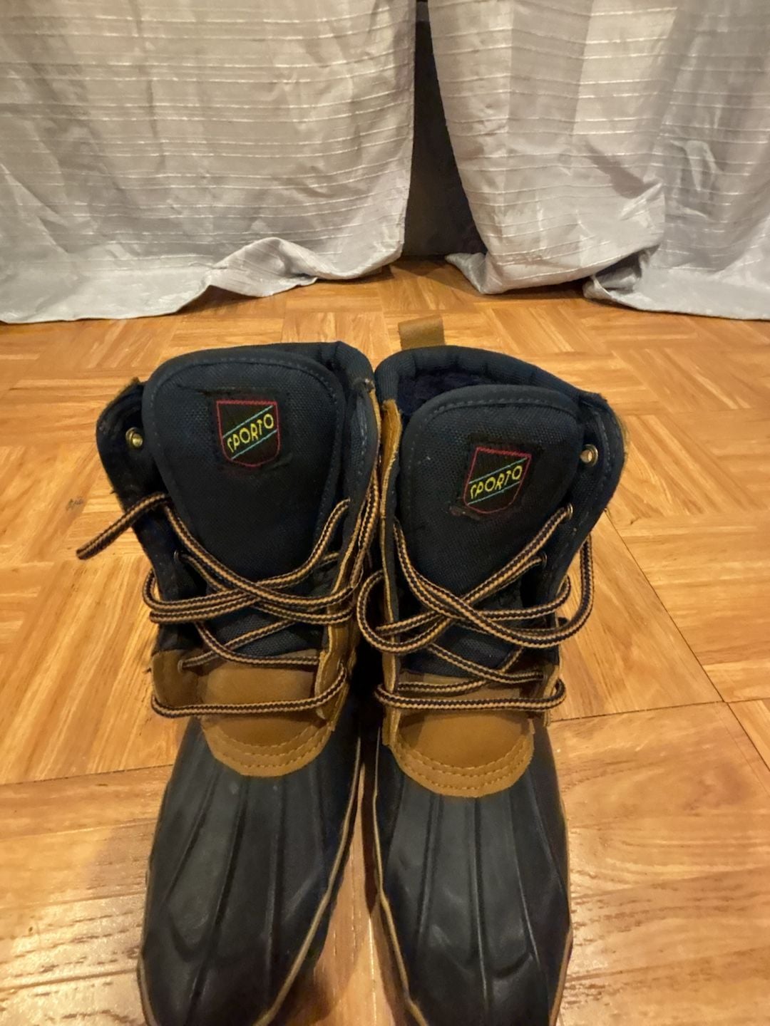 Sporto Kennebunk Duck Boots Size 8 Tan Black Thermolite Insulated 3