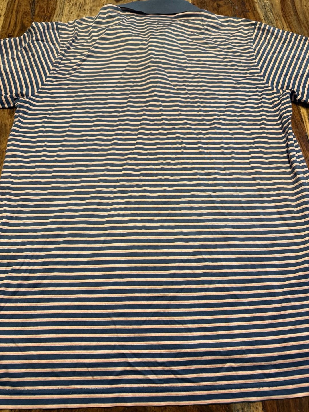Peter Millar Striped Polo Shirt Size L Blue Pink 6