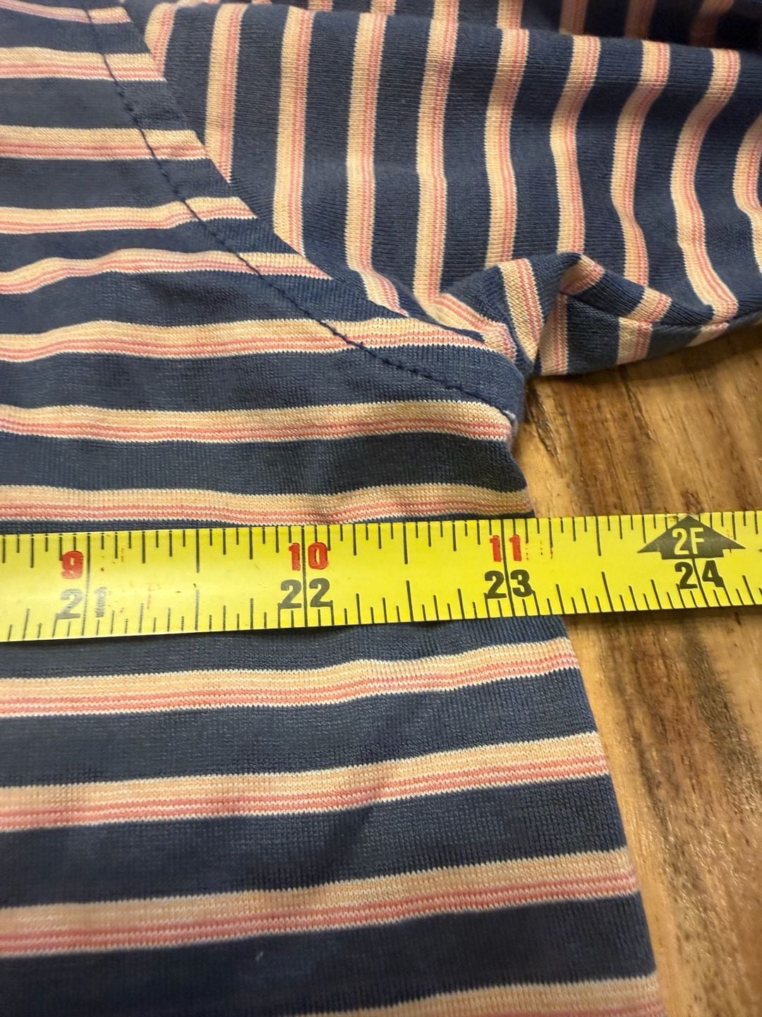 Peter Millar Striped Polo Shirt Size L Blue Pink 8