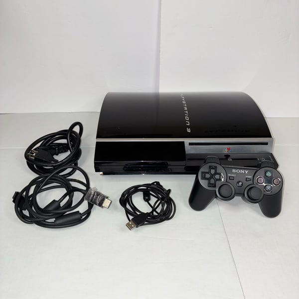 Sony PlayStation 3 CECHG01 40GB Console Black with Controller and Cords