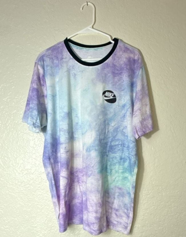 Nike The Nike Tee Size XL Tie Dye Blue Purple T-Shirt 2