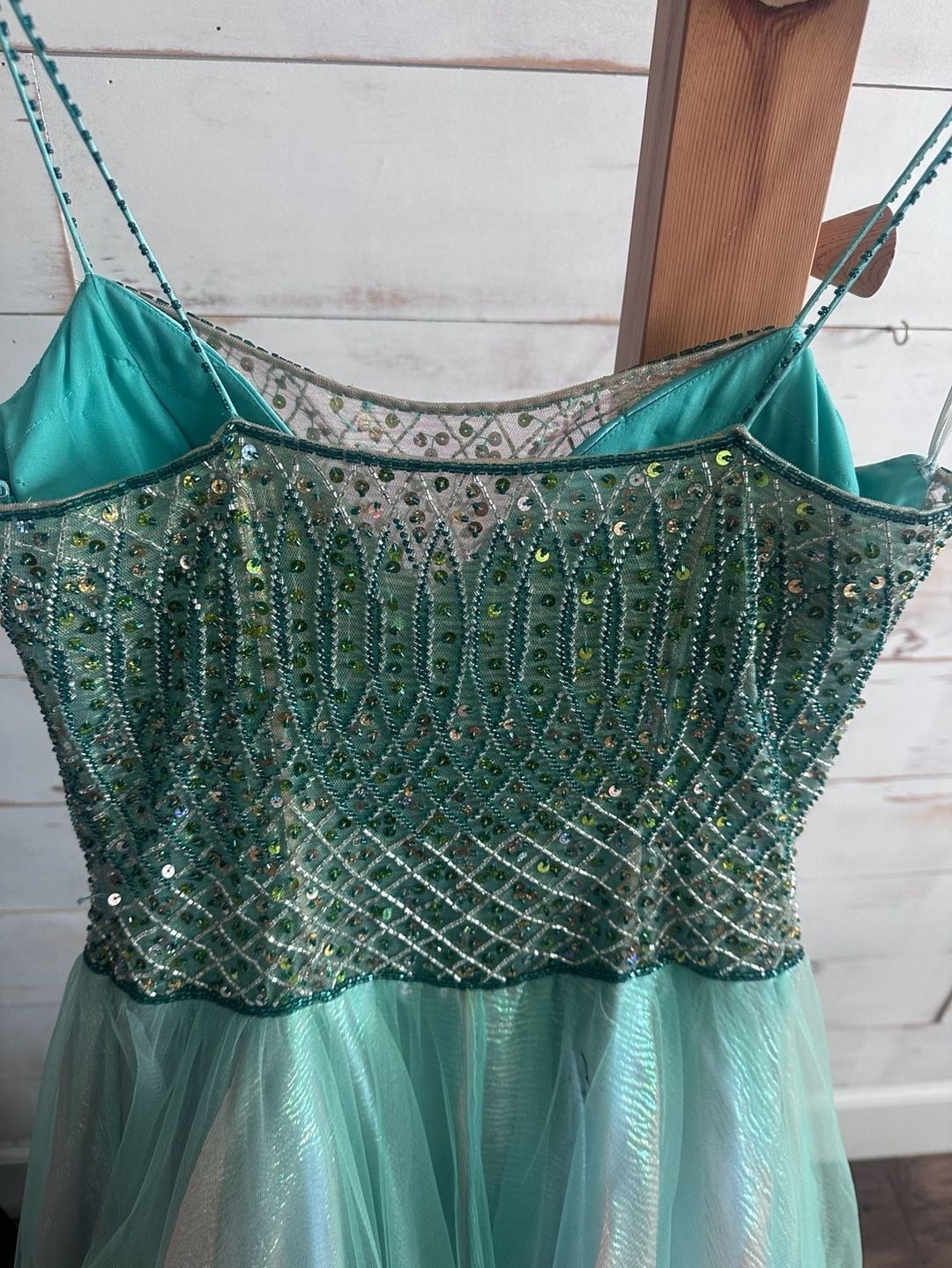 Precious Formals Beaded Bodice Tulle Ball Gown Prom Dress 7