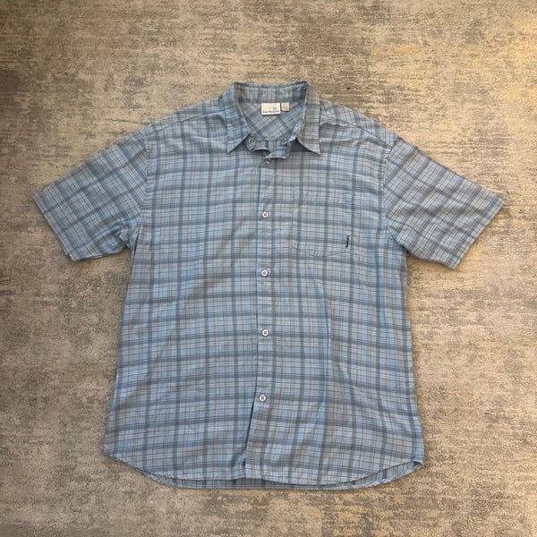Vintage 2000s Hurley International Short Sleeve Button Down Plaid Shirt XL Blue