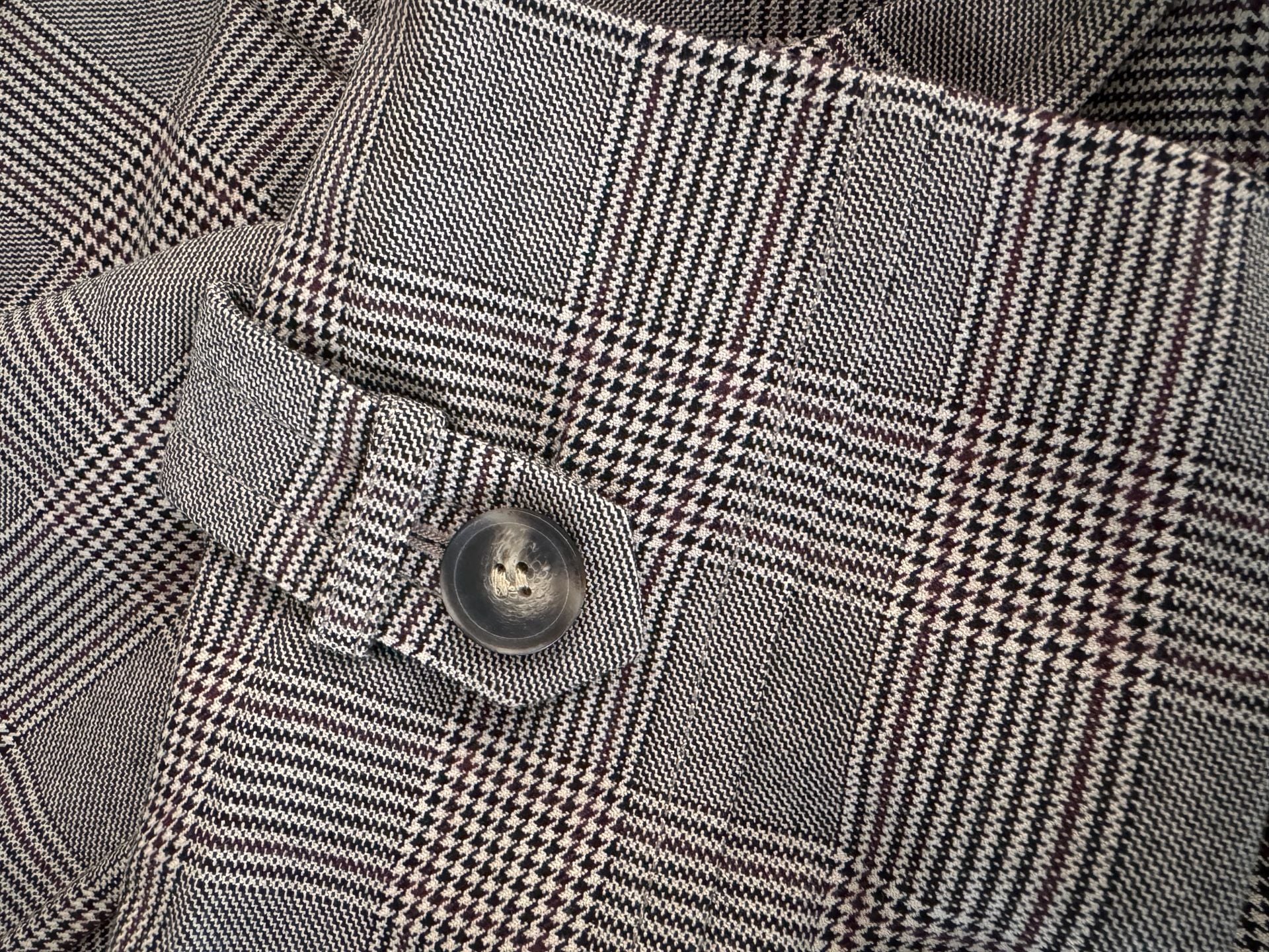 LOFT Versa Plaid Seasonless Stretch Trench Coat Size S Grey 4