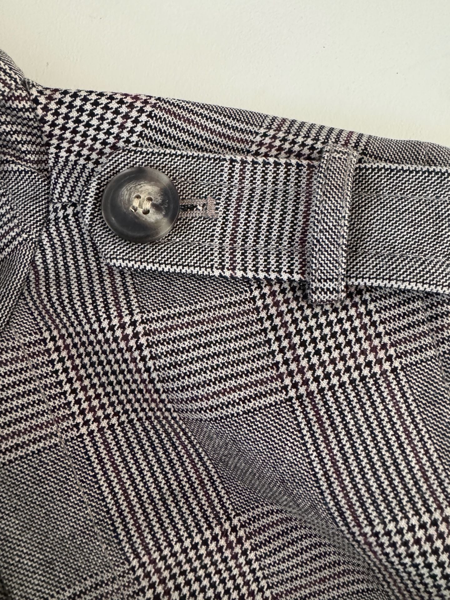 LOFT Versa Plaid Seasonless Stretch Trench Coat Size S Grey 5