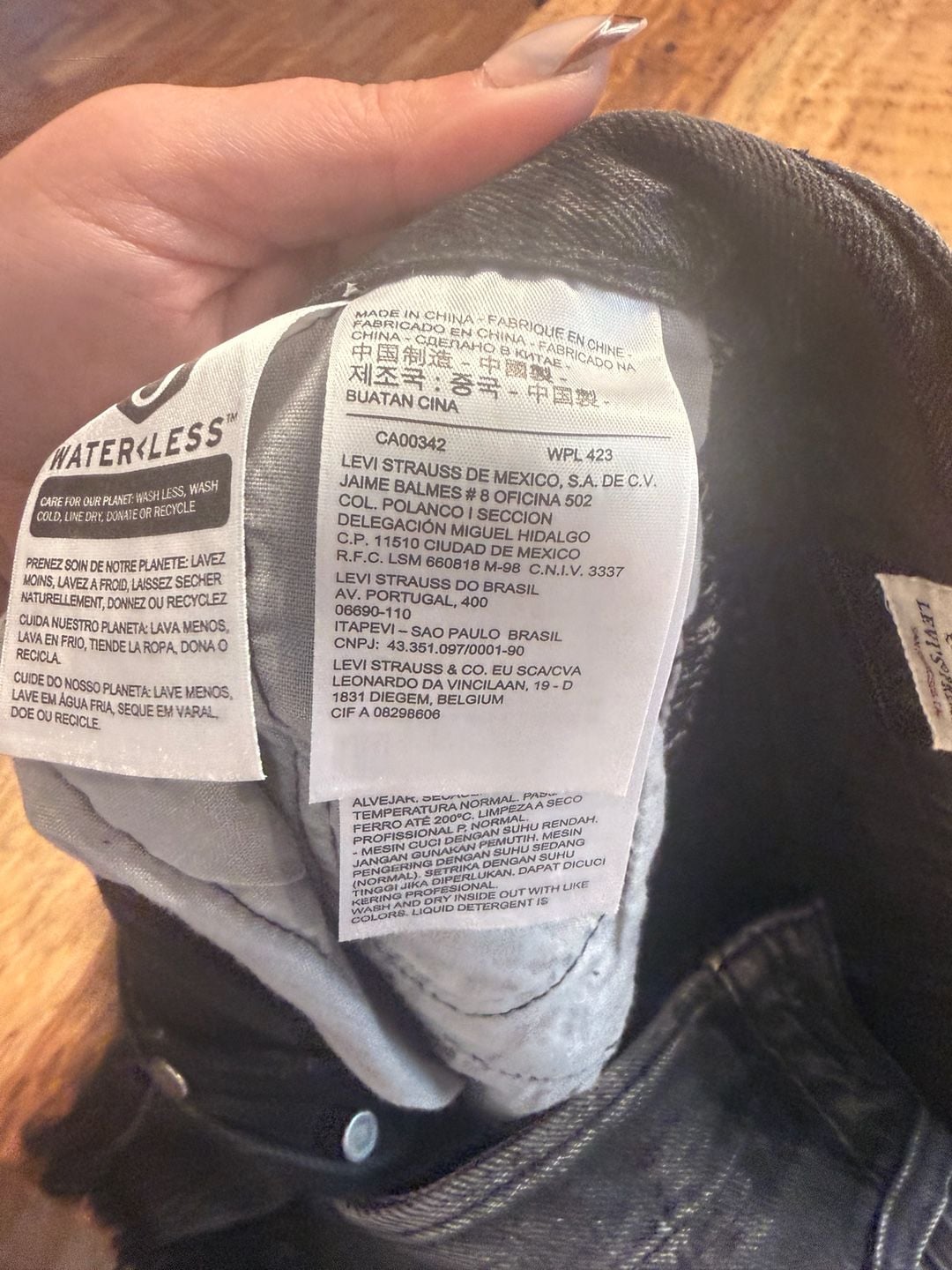 Levi's 501 Premium Cut Off Denim Shorts Black Distressed Frayed 5