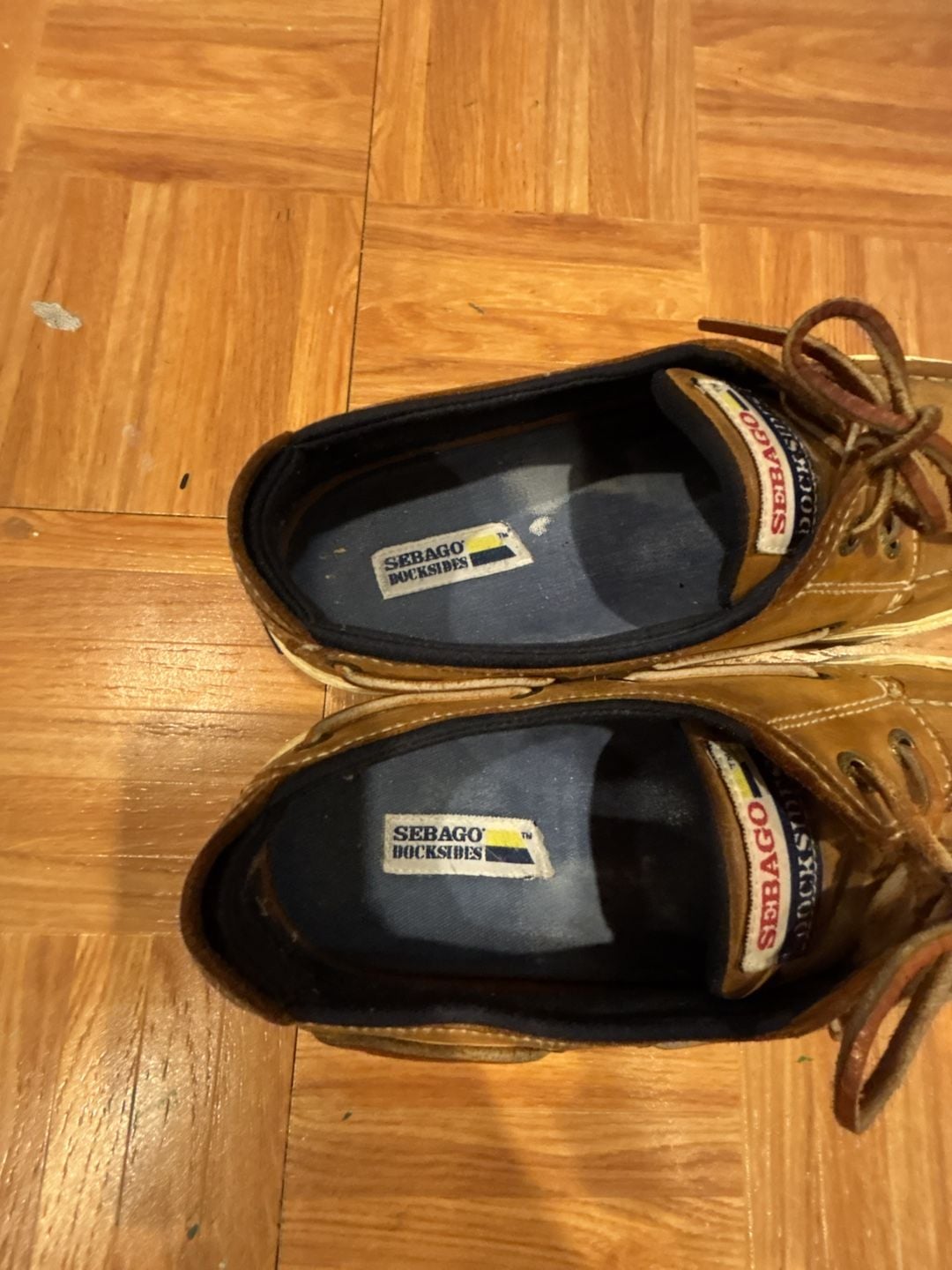 Sebago Docksides Boat Shoes Brown Leather 7