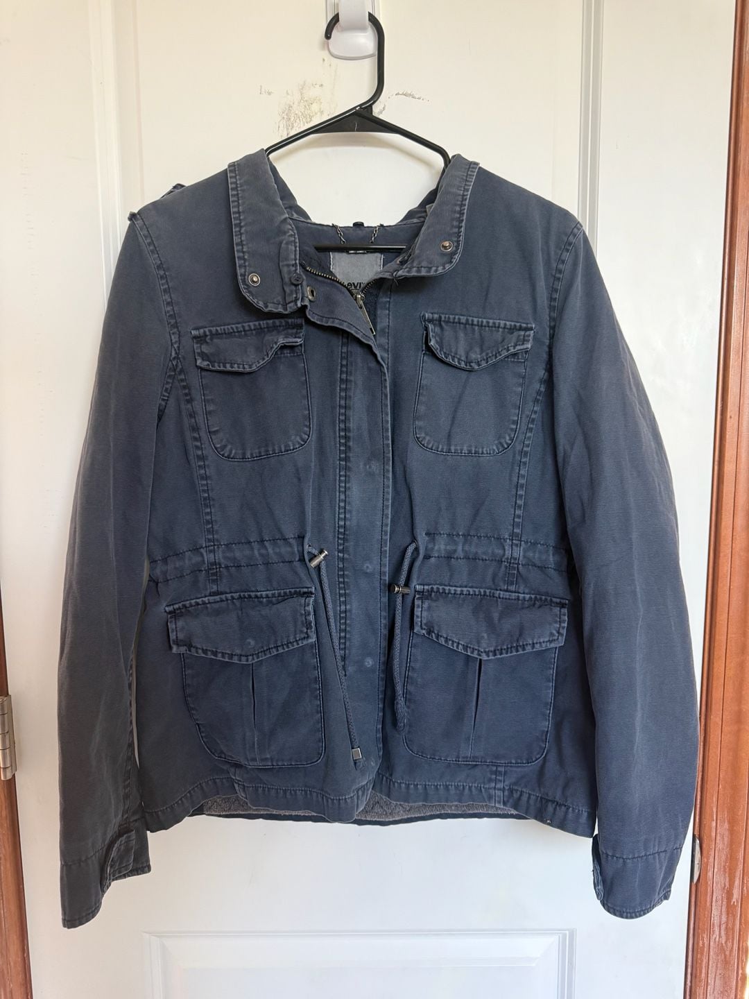 Levi's Utility Jacket Size L Navy Blue Canvas Military 2