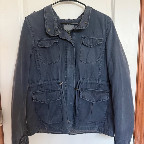Levi's Utility Jacket Size L Navy Blue Canvas Military