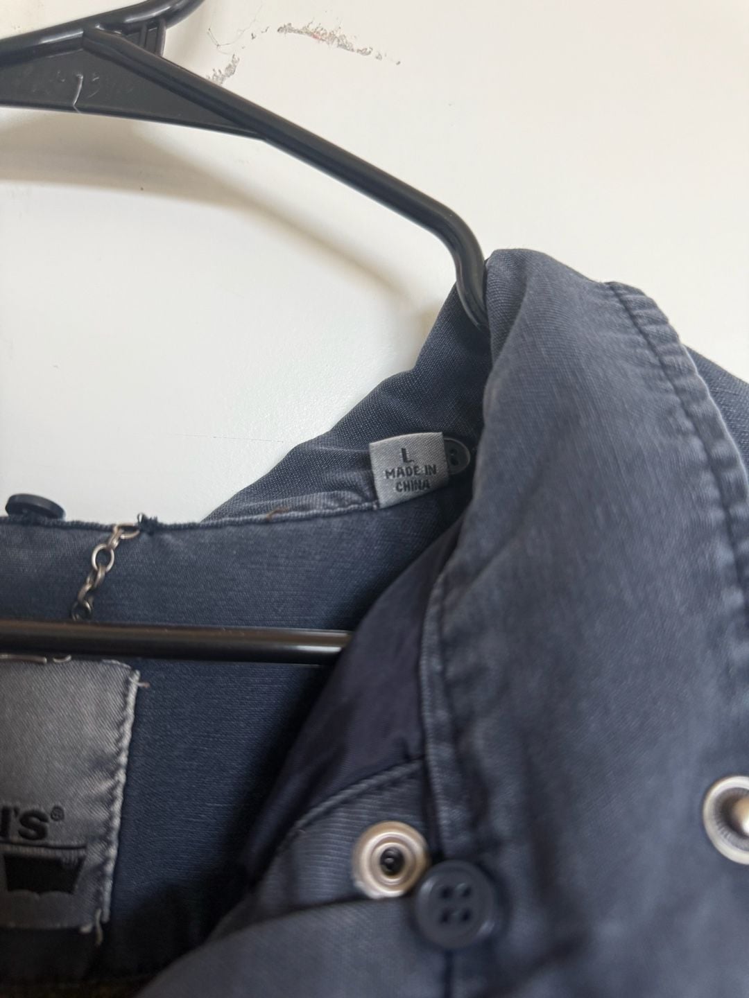 Levi's Utility Jacket Size L Navy Blue Canvas Military 4