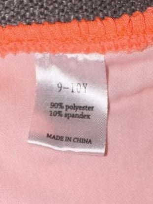 Unbranded Ruffle Bikini Set Size 9-10Y Orange Smocked Two Piece Swimsuit 5