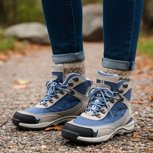 L.L.Bean Hiking Boots Blue Gray Waterproof Insulated Outdoor Trekking Shoes