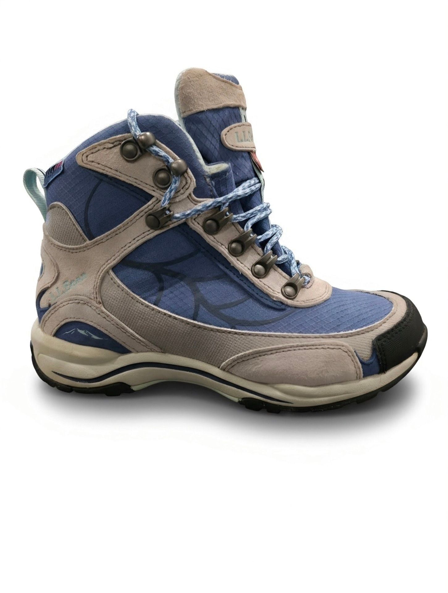 L.L.Bean Hiking Boots Blue Gray Waterproof Insulated Outdoor Trekking Shoes 8