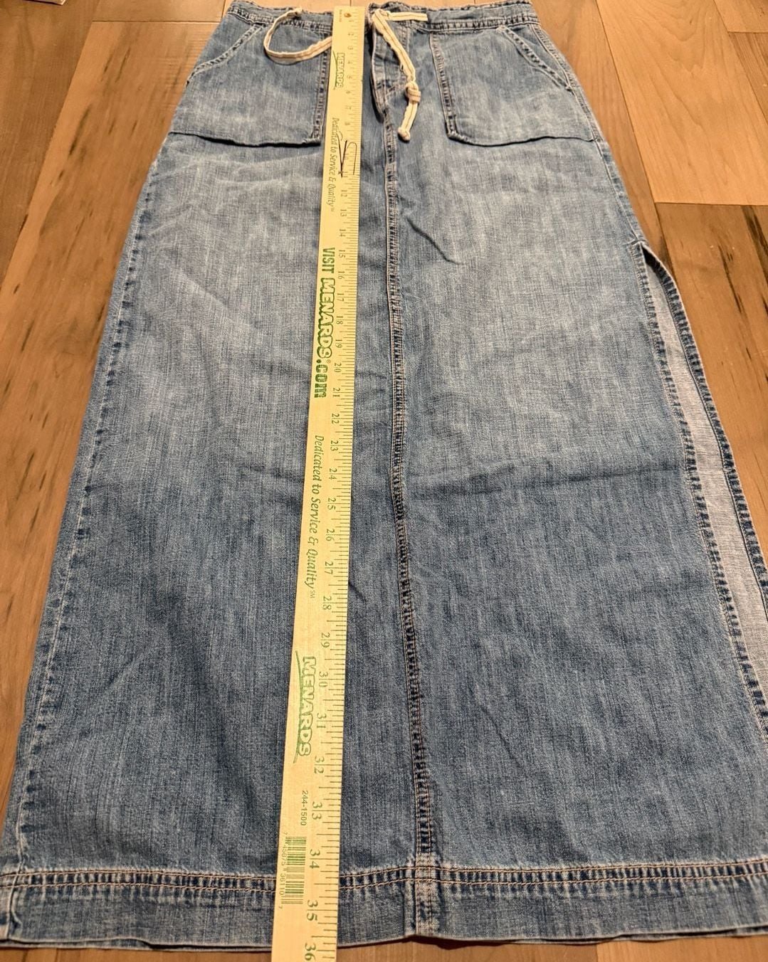 Lucky Brand Denim Skirt Size 8 29 Blue Cotton Long Maxi 8