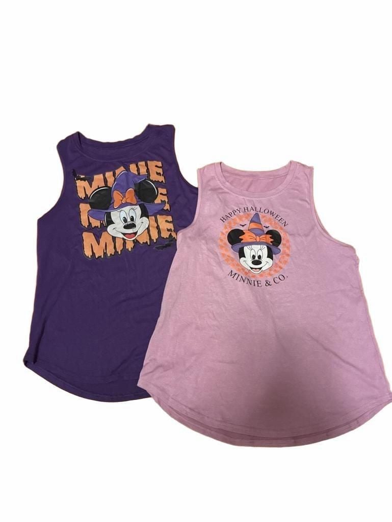 2-Disney Minnie Mouse Halloween Witch Tank Tops Set Size L (bundle) 1