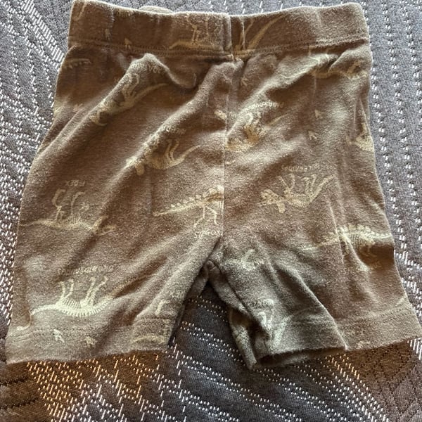 Kids Headquarters Dinosaur Shorts Size 3T Brown Cotton