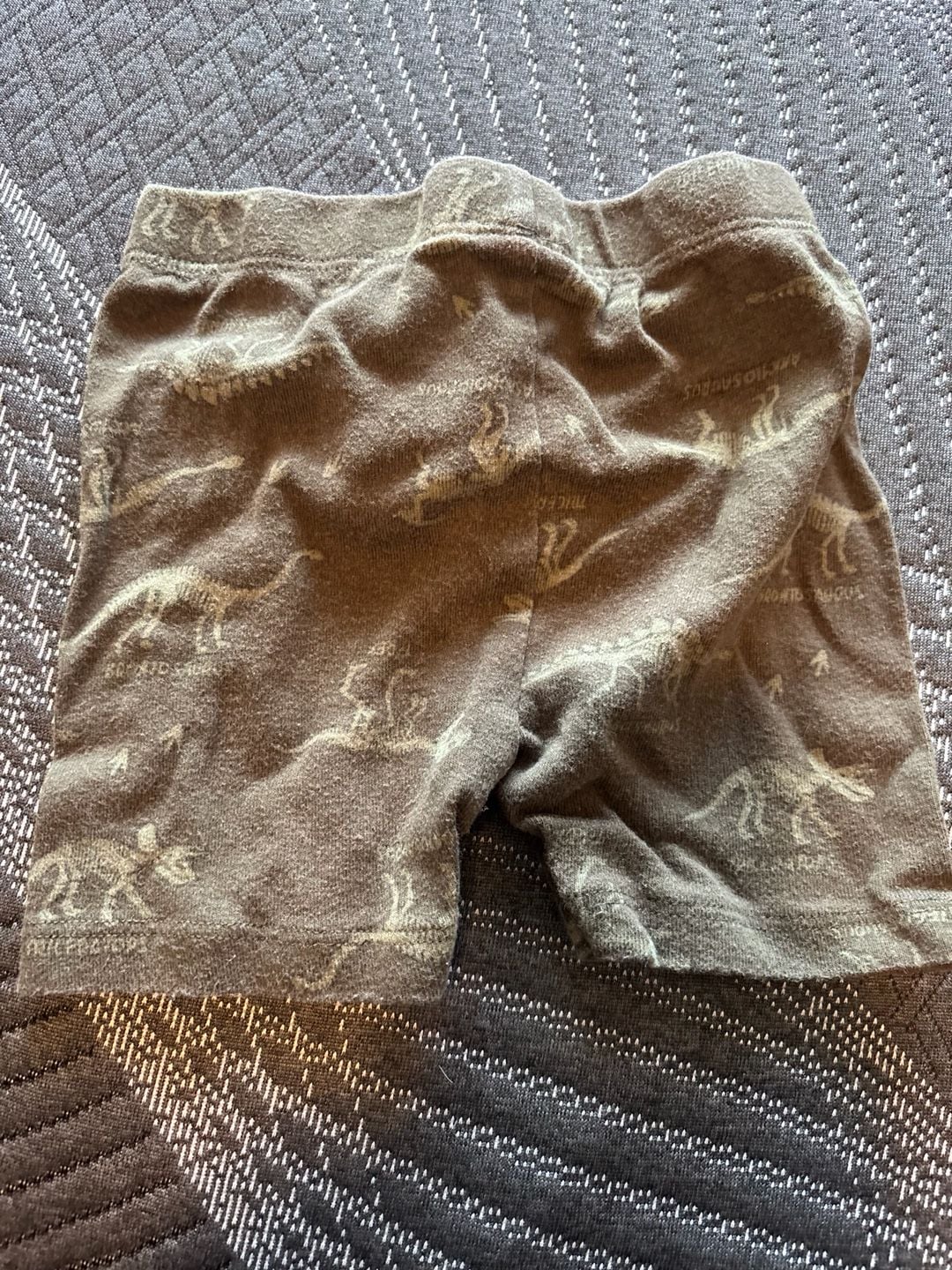 Kids Headquarters Dinosaur Shorts Size 3T Brown Cotton 2
