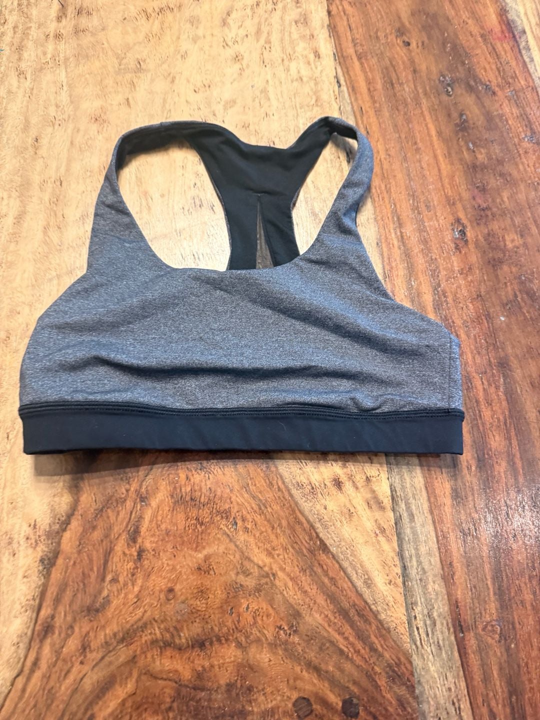 Lululemon Invigorate Mesh Back Bra Grey Black Workout Sports Bra 2