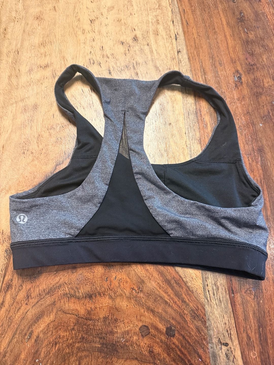 Lululemon Invigorate Mesh Back Bra Grey Black Workout Sports Bra 3
