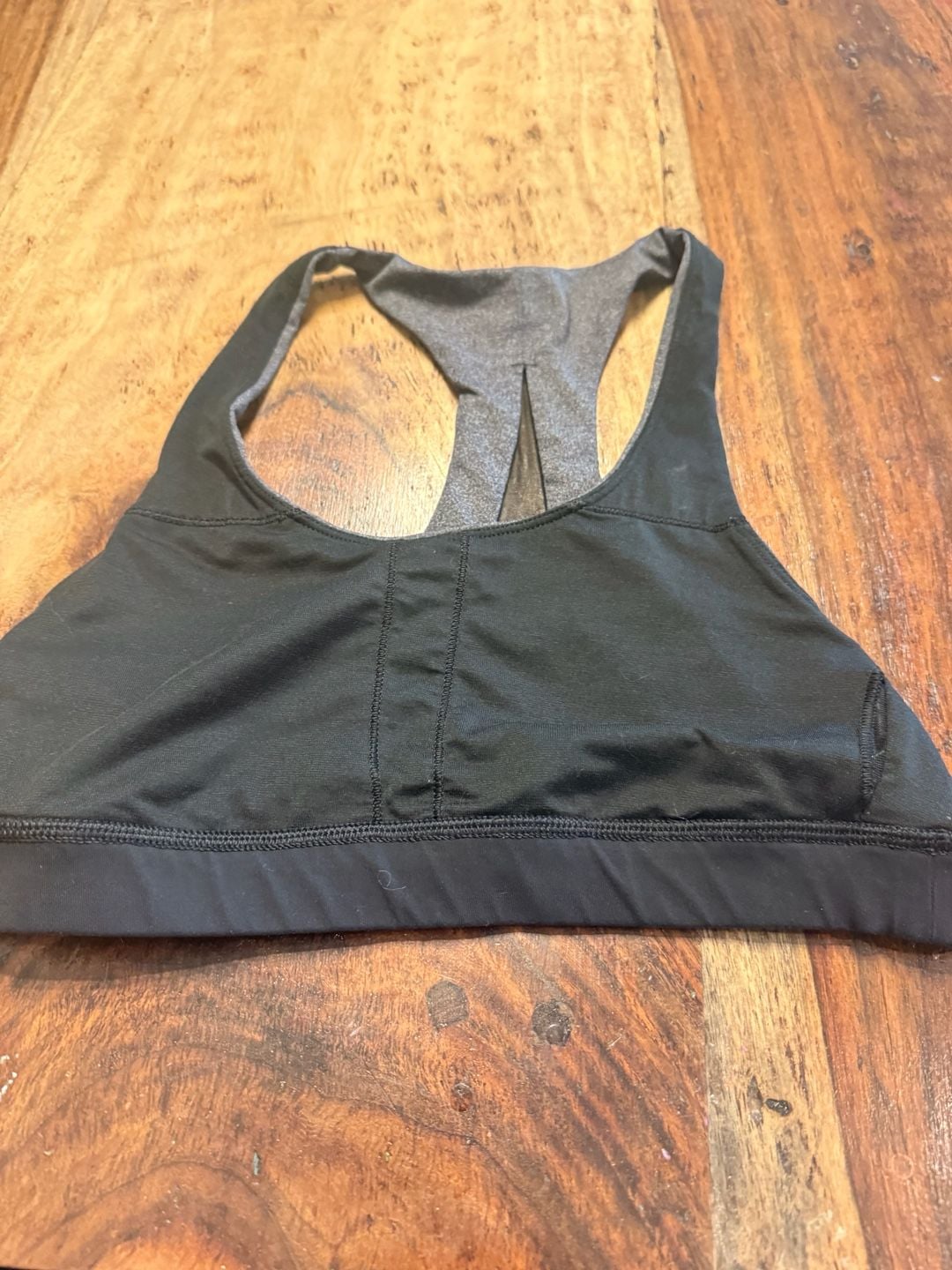 Lululemon Invigorate Mesh Back Bra Grey Black Workout Sports Bra 6