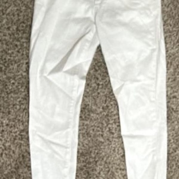 Joe's Jeans Skinny Ankle Jeans Size 27 White Raw Hem