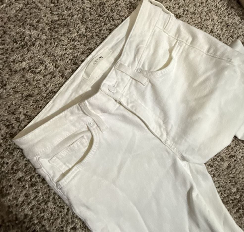 Joe's Jeans Skinny Ankle Jeans Size 27 White Raw Hem 5
