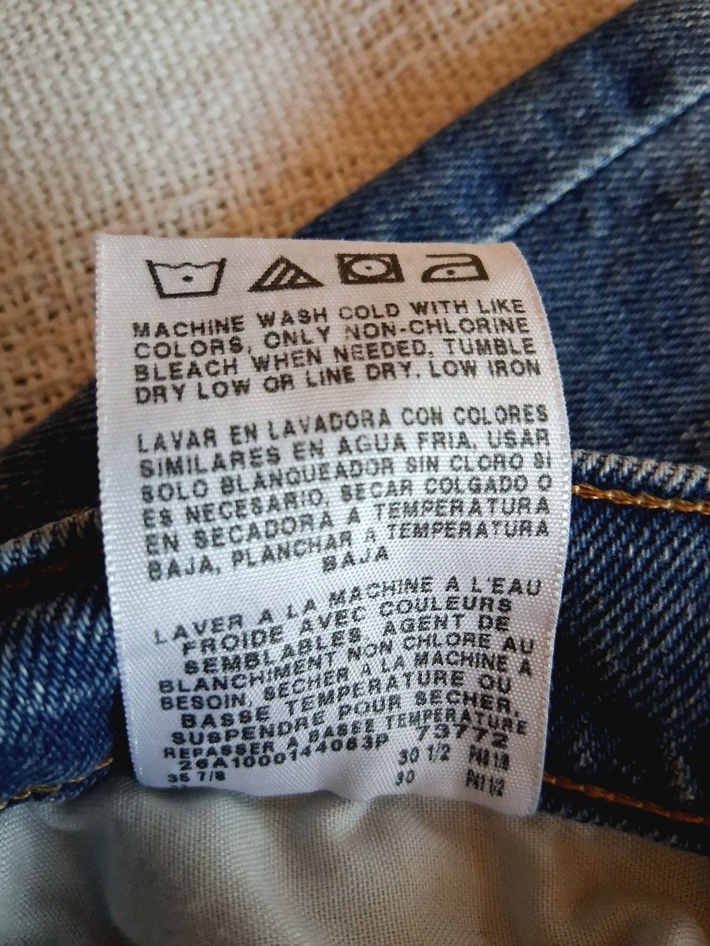 Wrangler Straight Leg Jeans 32x30 Blue Cotton Denim 4