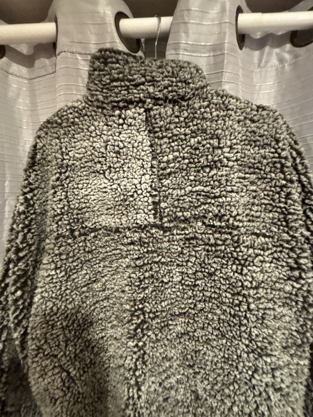 Altar'd State Sherpa Pullover Size L Gray Quarter Zip 7