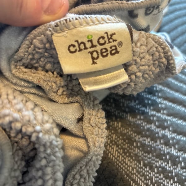 Chick Pea Baby Blanket 30x40 Blue Panda Sherpa Fleece