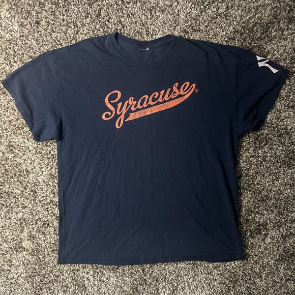 New Era Syracuse University T-Shirt Navy Blue Graphic Tee