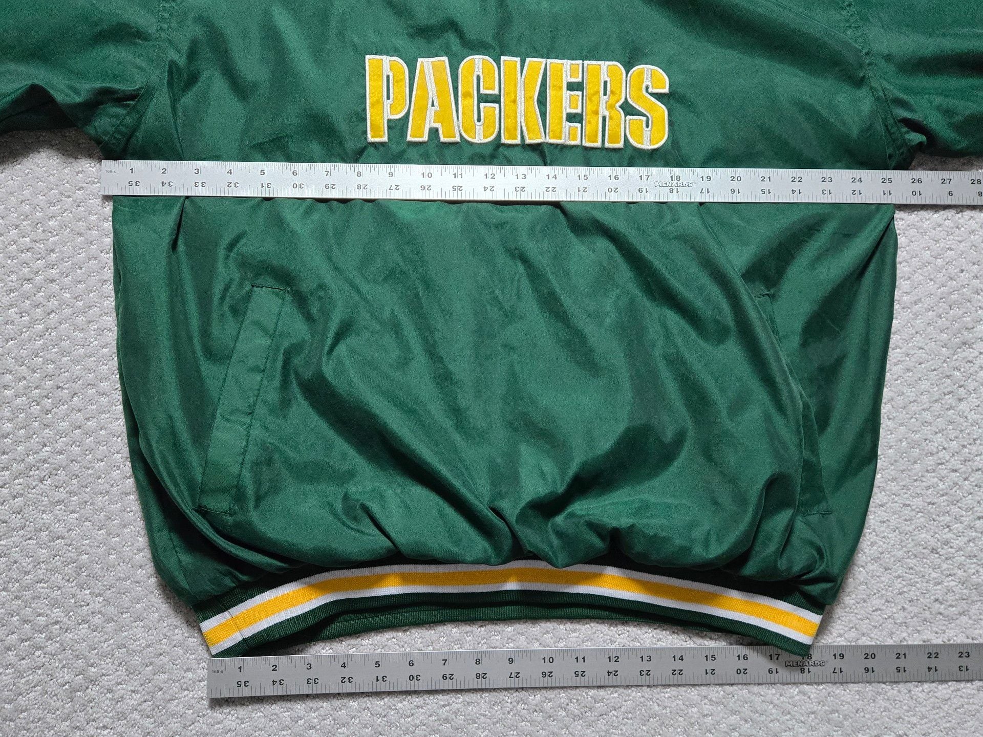 Vintage 1990s Reebok NFL Pro Line Green Bay Packers Windbreaker Pullover Jacket 3