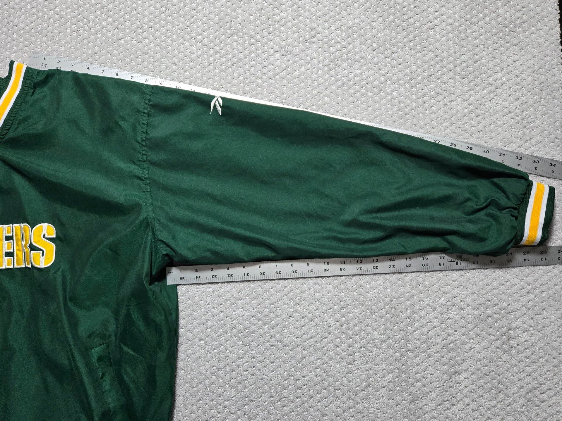 Vintage 1990s Reebok NFL Pro Line Green Bay Packers Windbreaker Pullover Jacket 6
