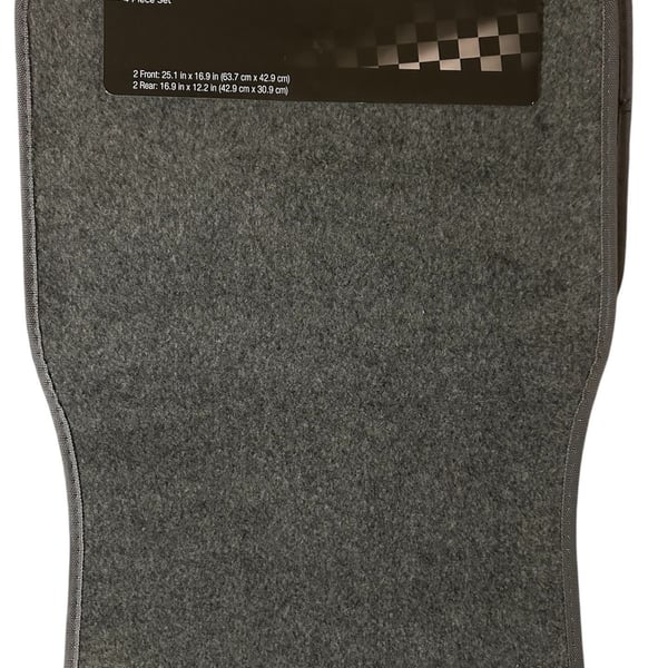 Drive MXD Floor Mats 4-Piece Set Anti-Slip Backing Gray Carpet