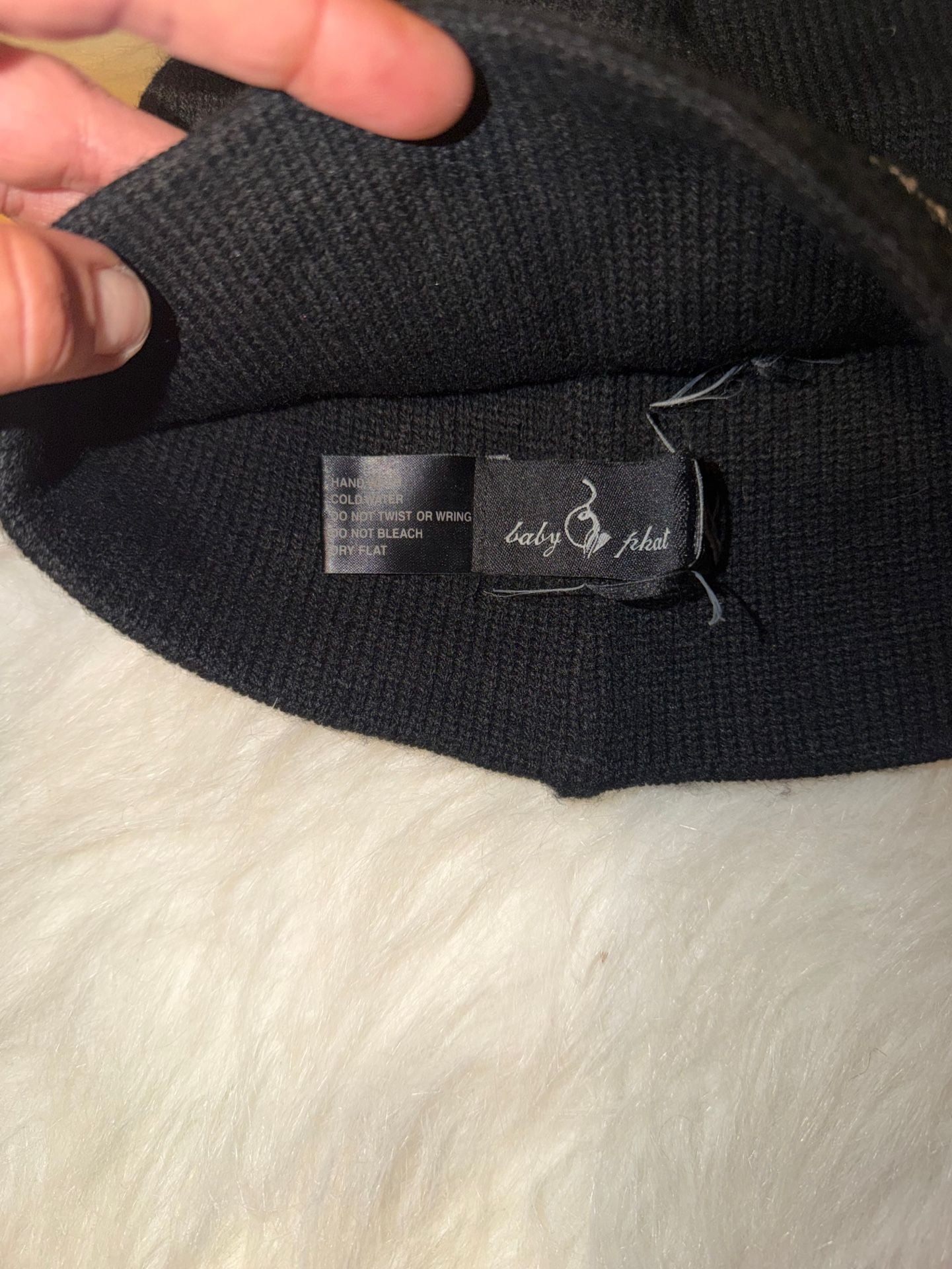Baby Phat Black Beanie Rhinestone Logo Y2K 3