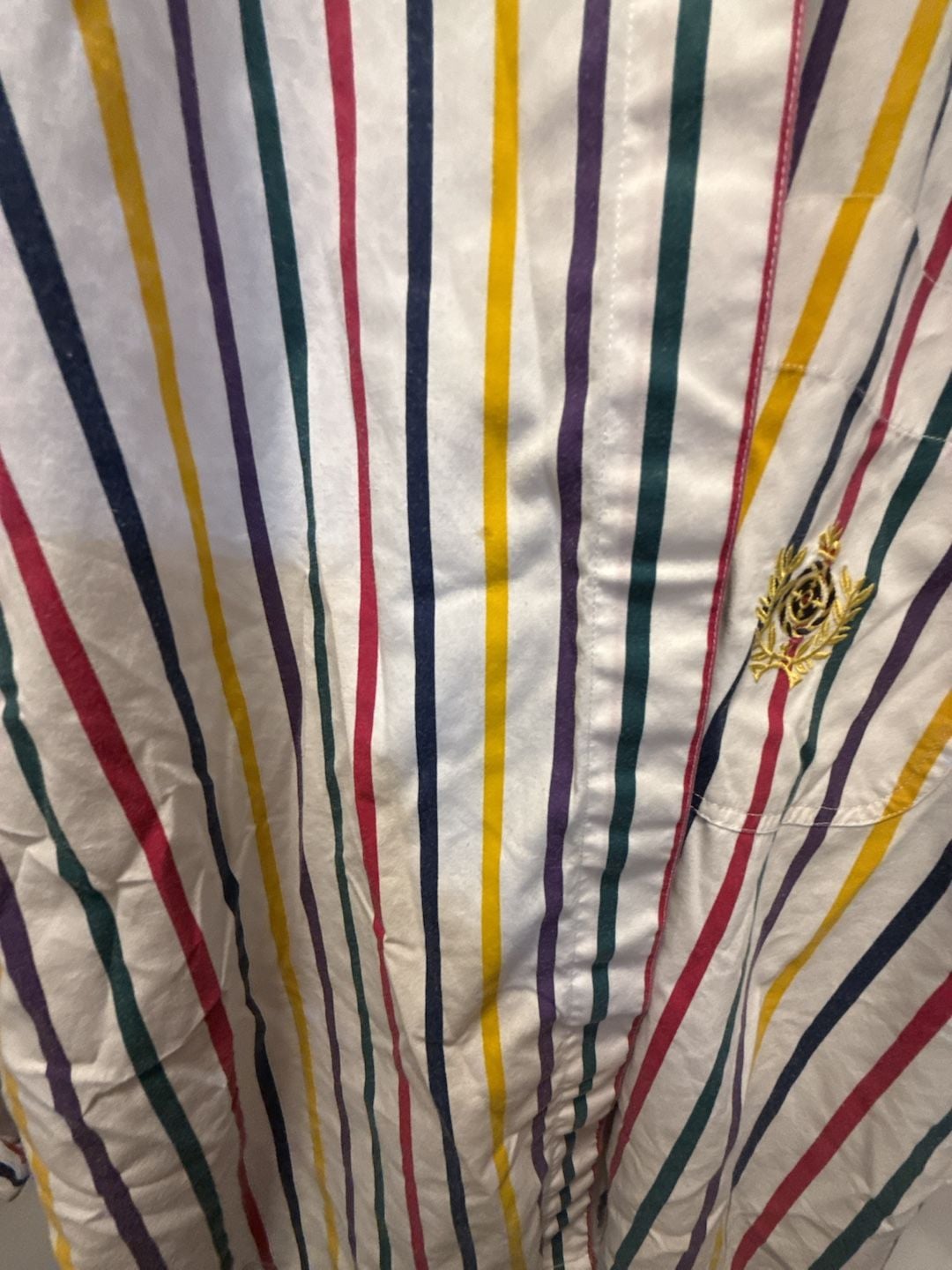 Huntington Ridge Striped Button Down Shirt Size L Multicolor 4
