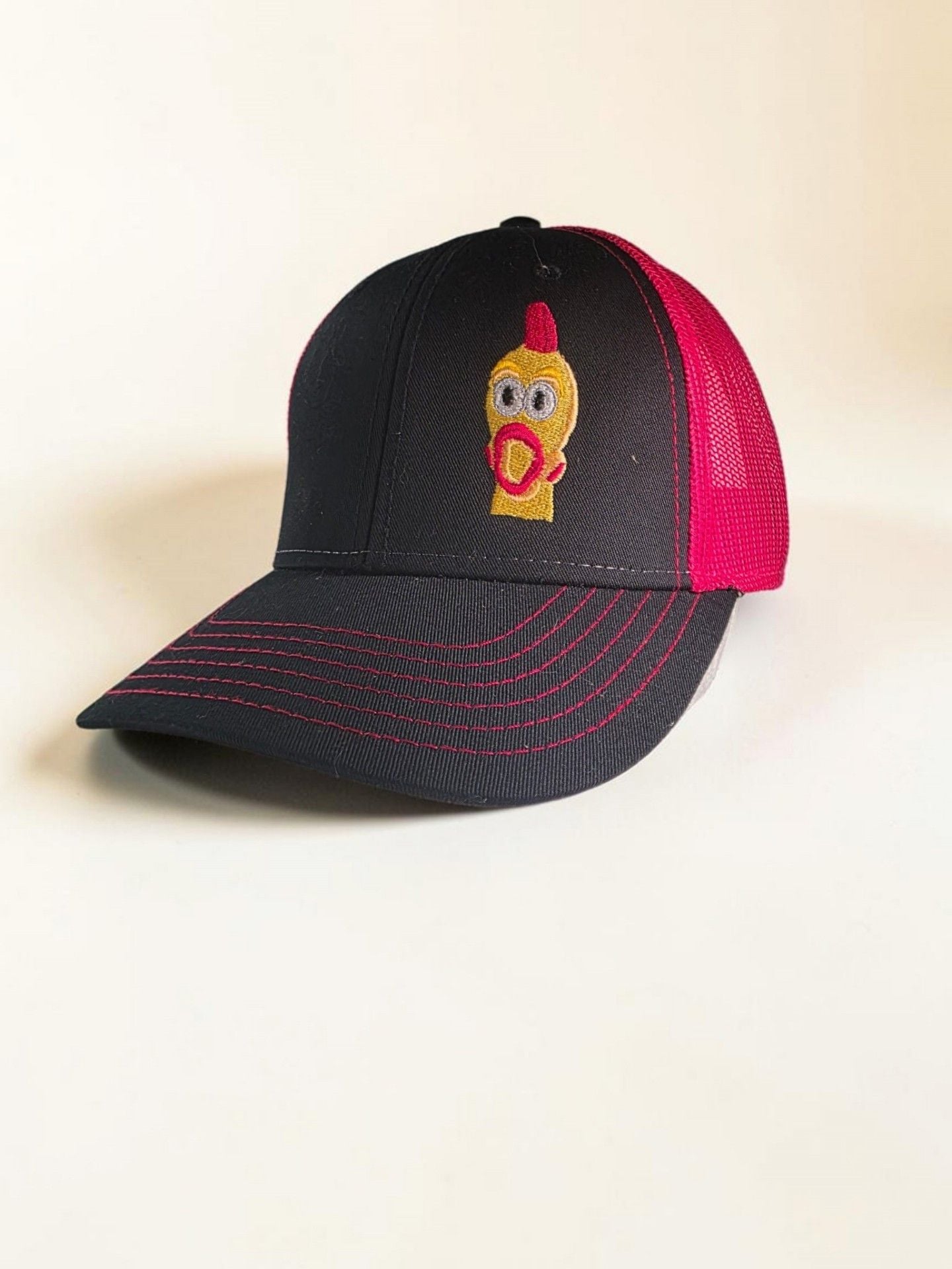 Dave's Hot Chicken Trucker Hat Black Red Mesh Snapback 2