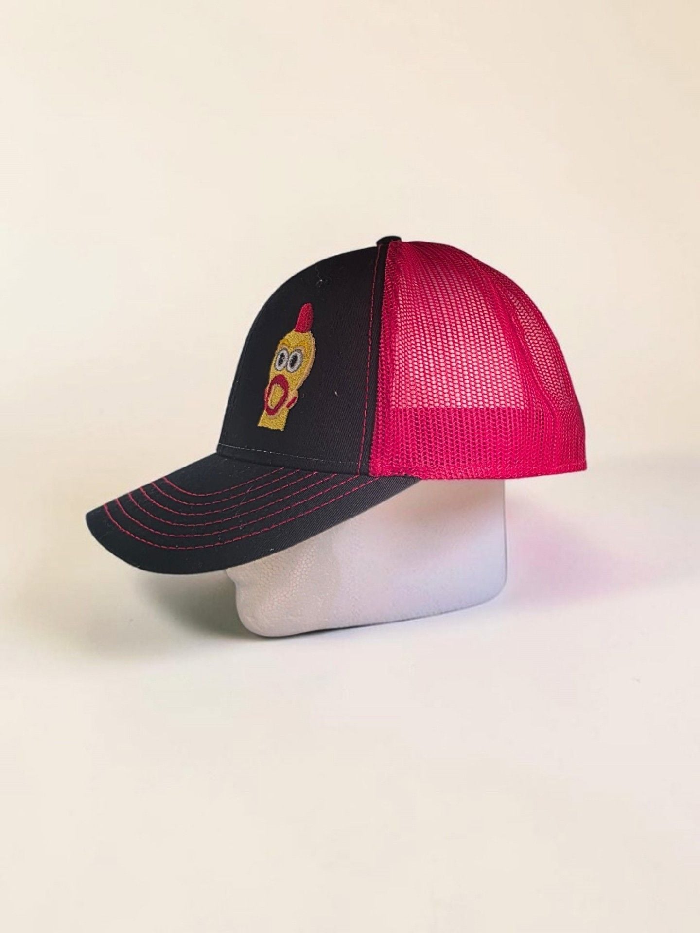 Dave's Hot Chicken Trucker Hat Black Red Mesh Snapback 5