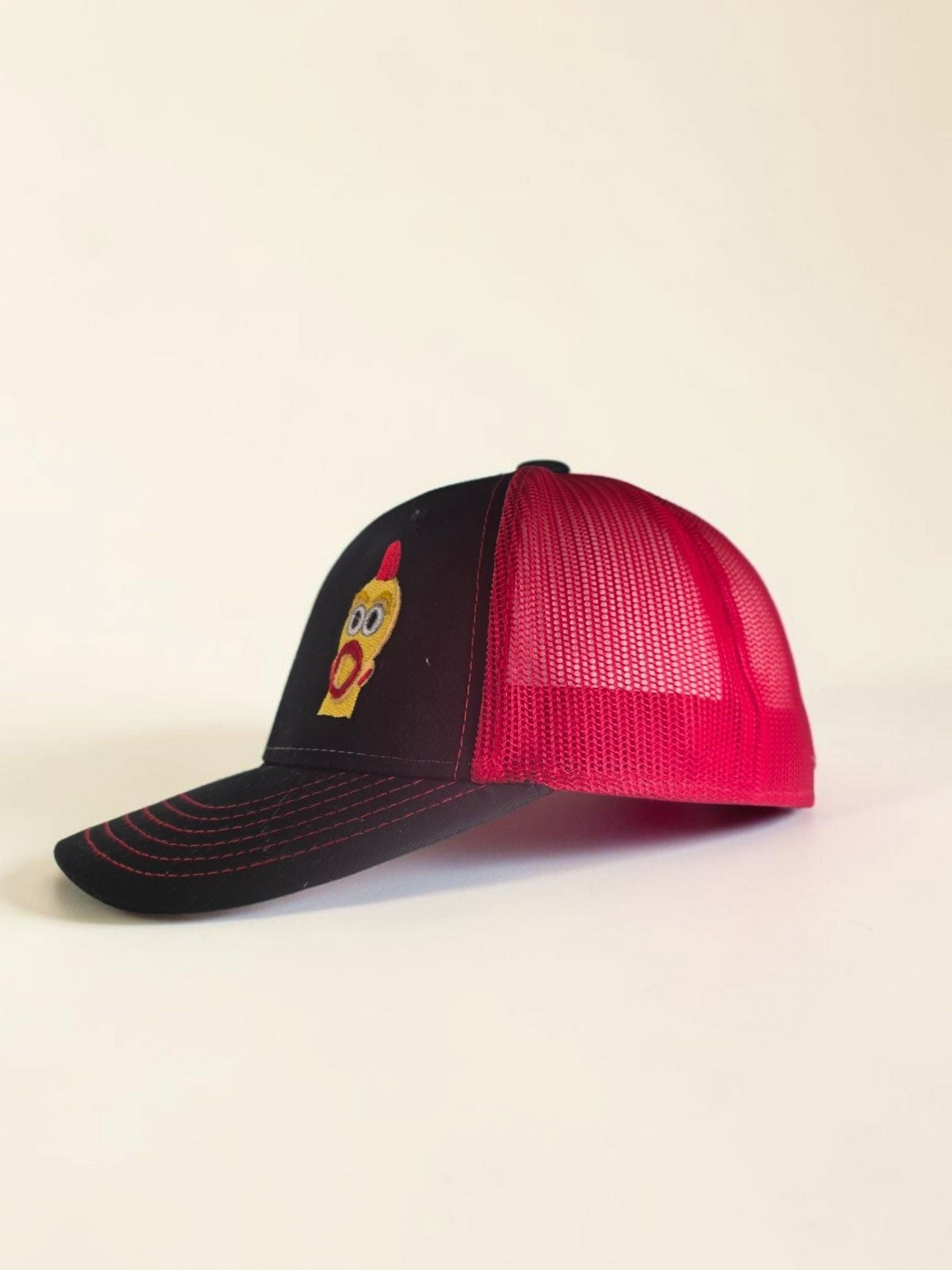 Dave's Hot Chicken Trucker Hat Black Red Mesh Snapback 7