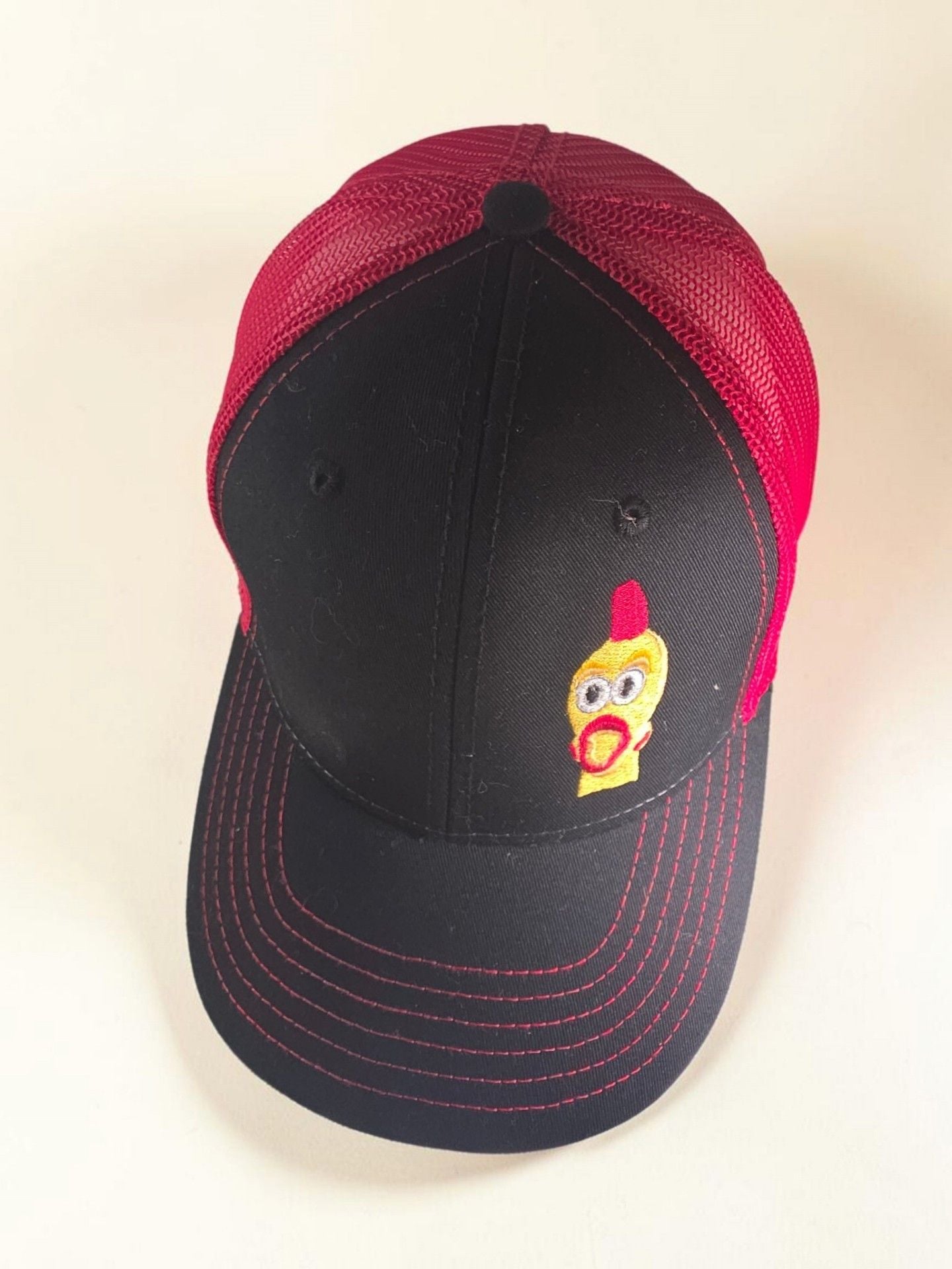 Dave's Hot Chicken Trucker Hat Black Red Mesh Snapback 9