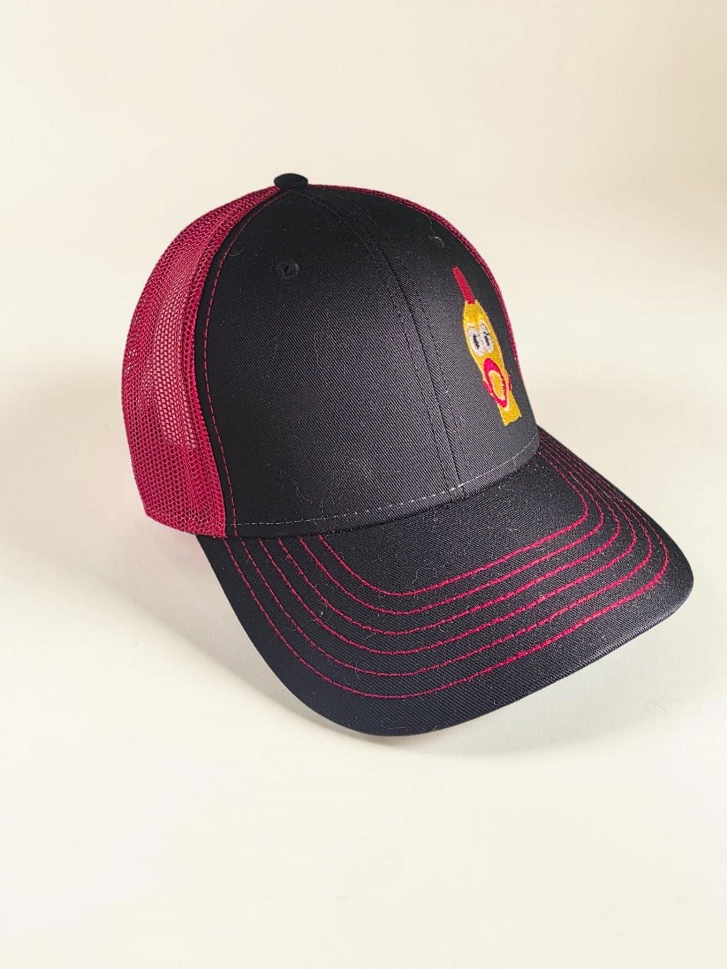 Dave's Hot Chicken Trucker Hat Black Red Mesh Snapback 13