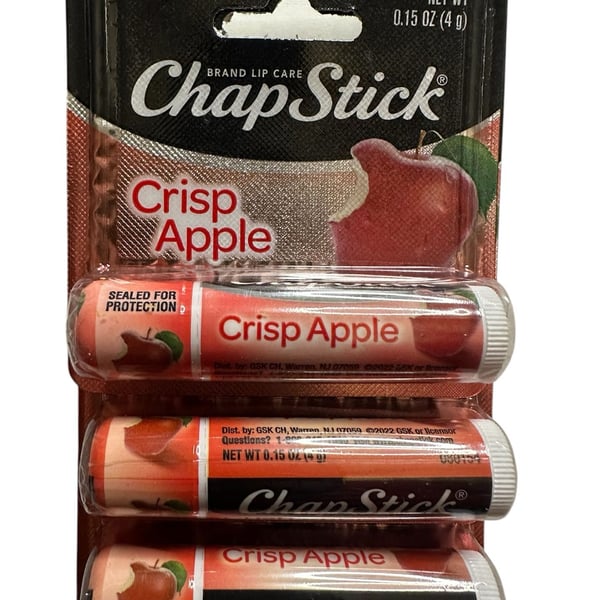 ChapStick Crisp Apple Lip Balm Size 0.15 oz Pack of 3