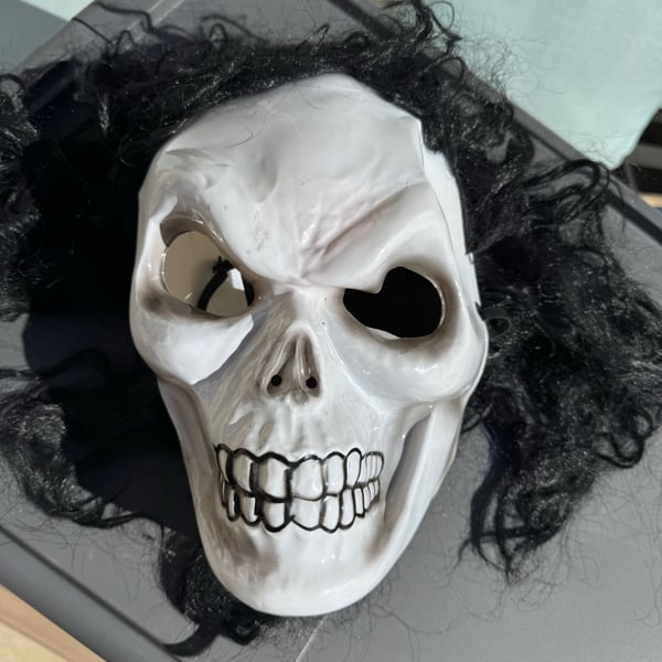 The Paper Magic Group Skeleton Mask With Black Hair