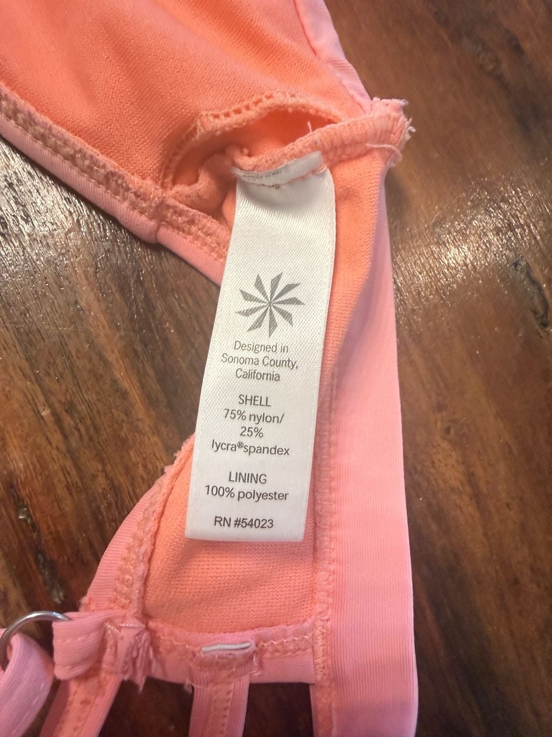 Athleta Swim Top Size M Pink Strappy Bikini Top 5