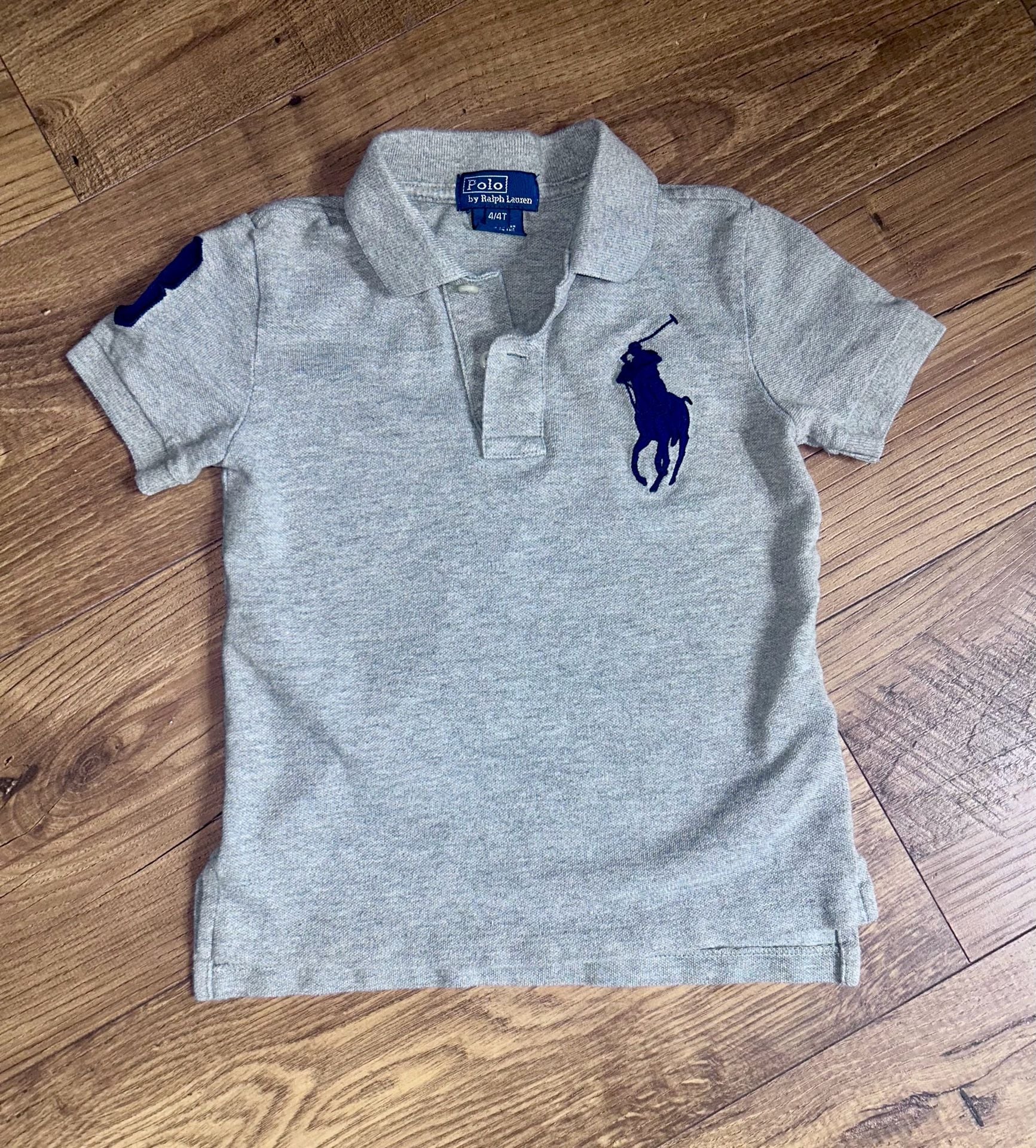 Polo Ralph Lauren Big Pony Polo Shirt Size 4/4T Gray Cotton 2