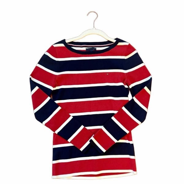 Tommy Hilfiger Striped Sweater Size S Red White Blue