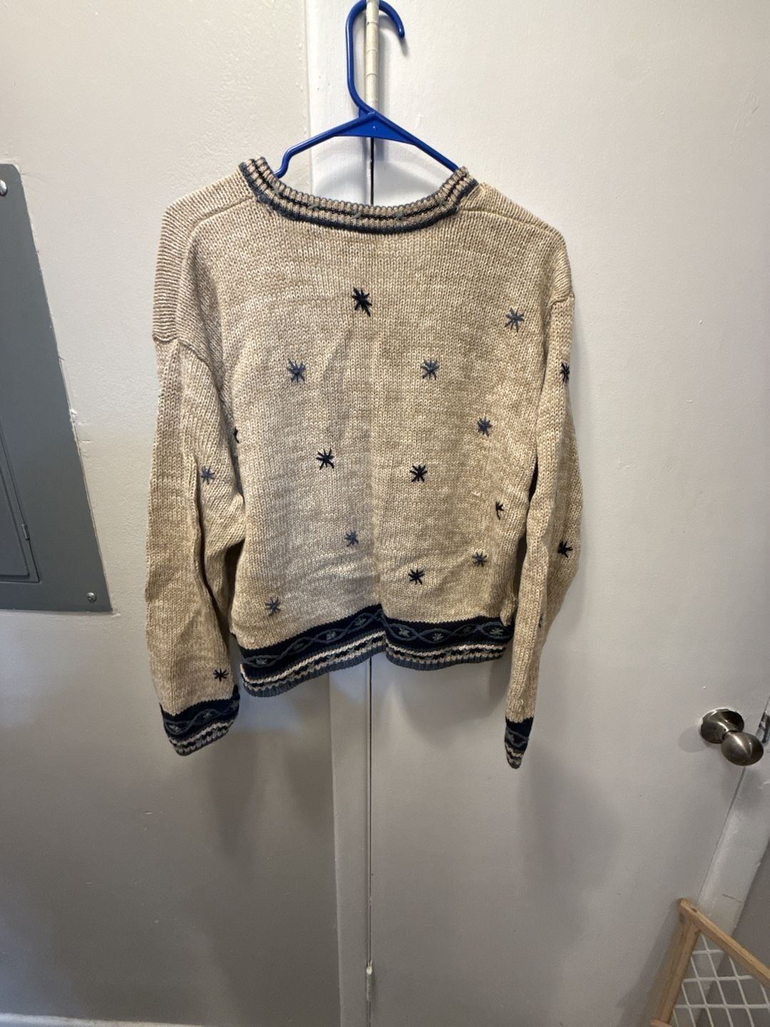 Paul Harris Design Cardigan Sweater Size L Beige Ramie Cotton 4