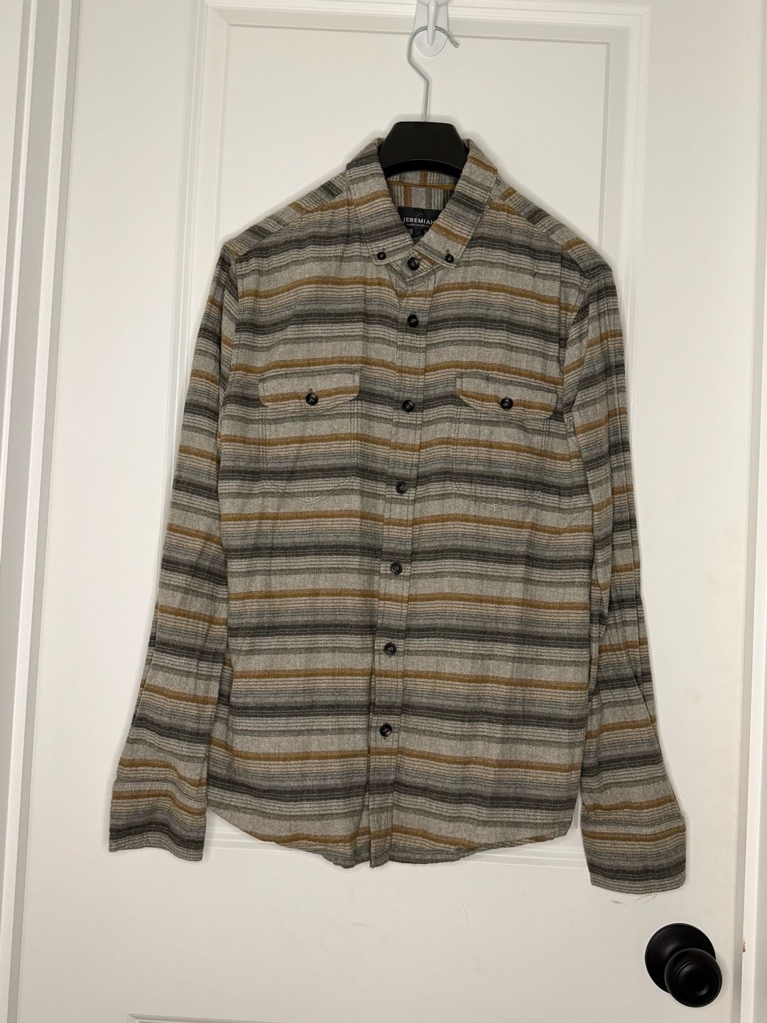 Jeremiah Long Sleeve Button Up Shirt Size M Multi Striped Flannel 2