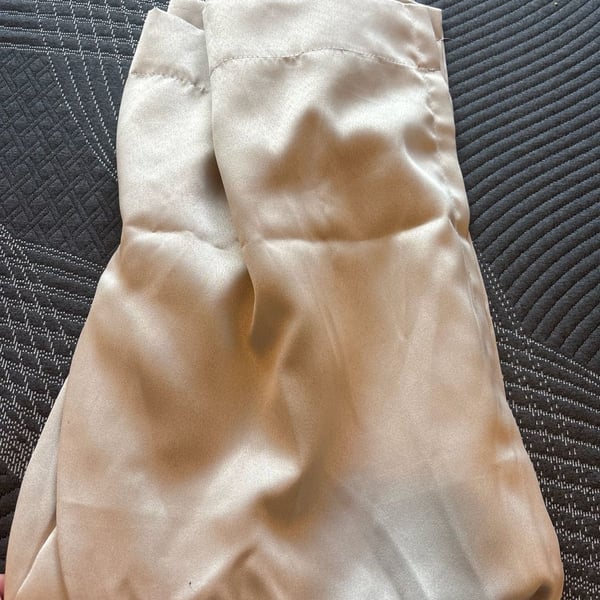 Curtains Silk Satin Sheen Beige Lemon Print Window Drape
